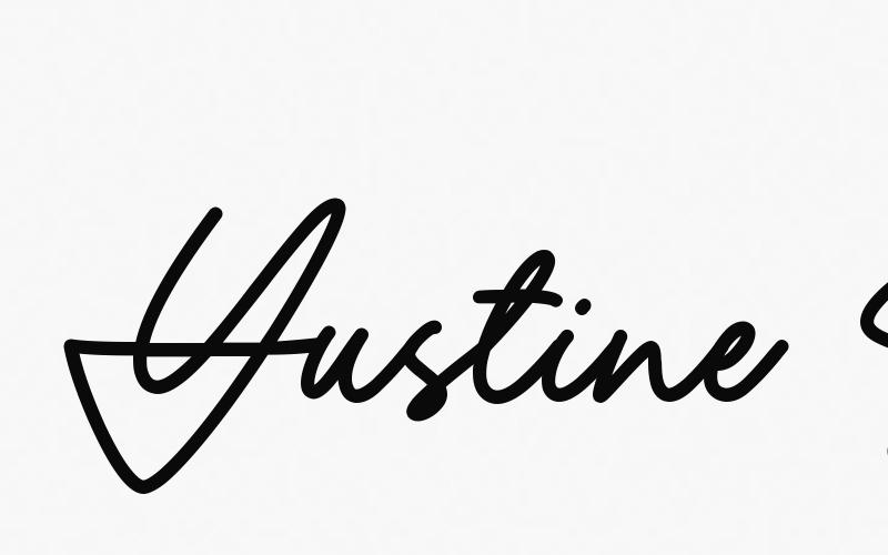 Yustine Signature Font