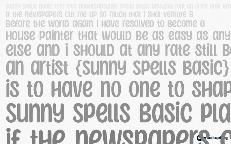 Sunny Spells Basic Font