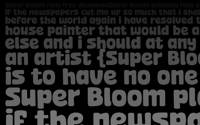 Super Bloom Font