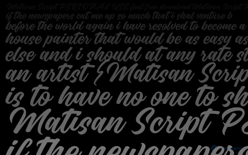 Matisan Script PERSONAL USE Font