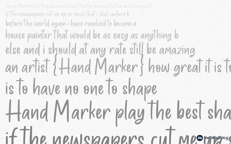 Handmarker-Schriftart