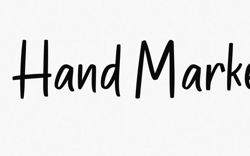 Hand Marker Font