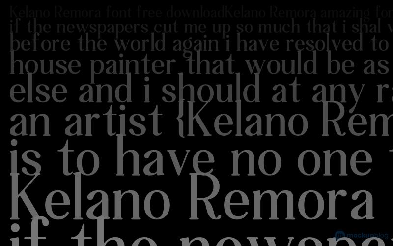 Kelano Remora Font