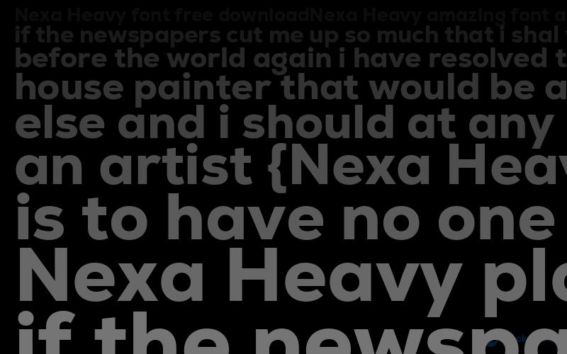 Nexa Heavy Font