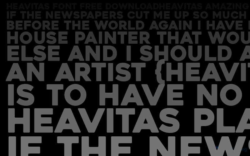 Schriftart Heavitas