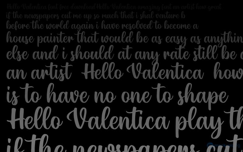 Hello Valentica Font