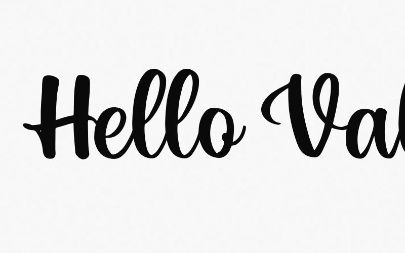 Hello Valentica Font