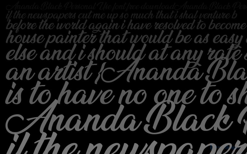 Ananda Black Personal Use Font