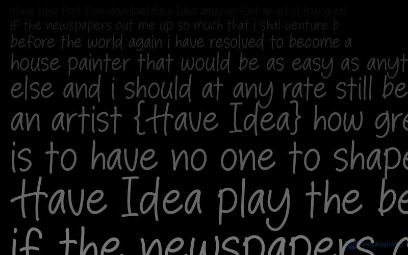 Schriftart Have Idea