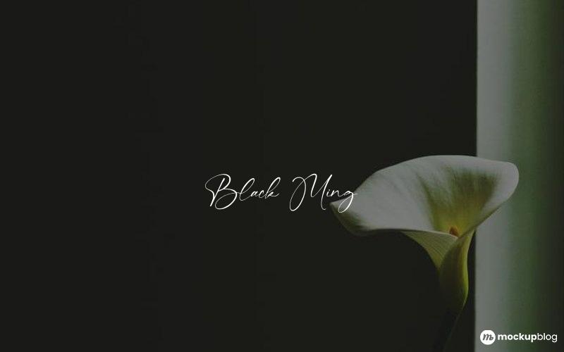 Black Ming Schriftart