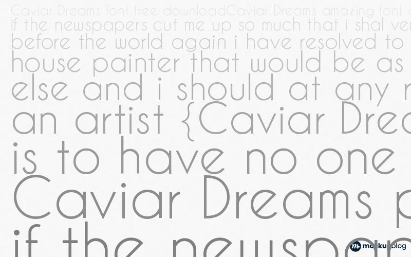 Caviar Dreams Schriftart