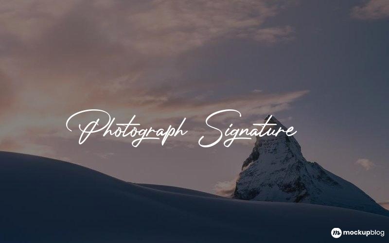 Schriftart für die Fotosignatur