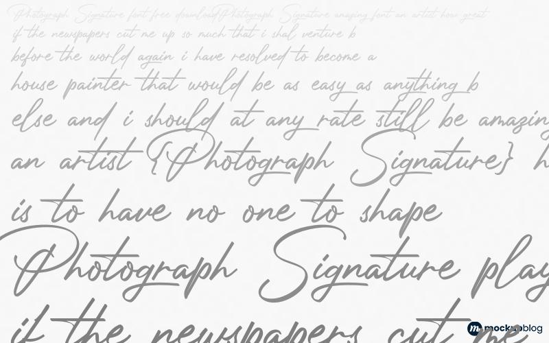 Schriftart für die Fotosignatur