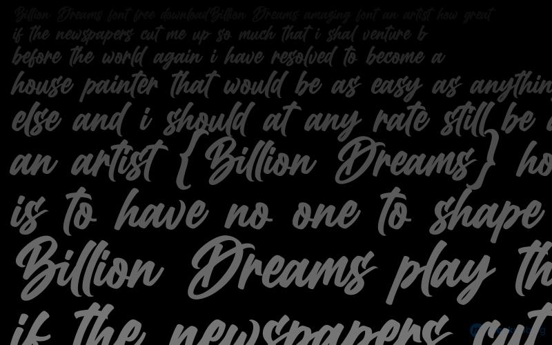 Billion Dreams Font