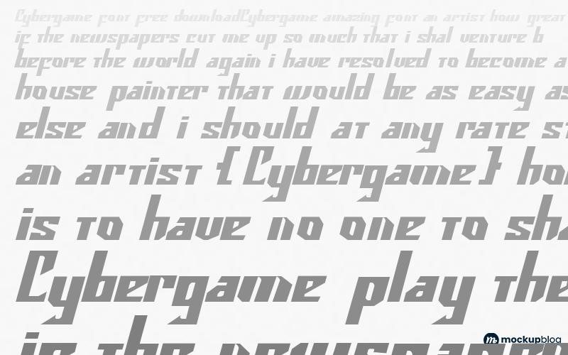 Cybergame Font