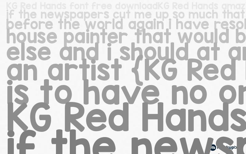 KG Red Hands Font