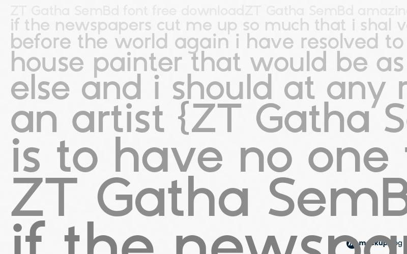 ZT Gatha SemBd Font