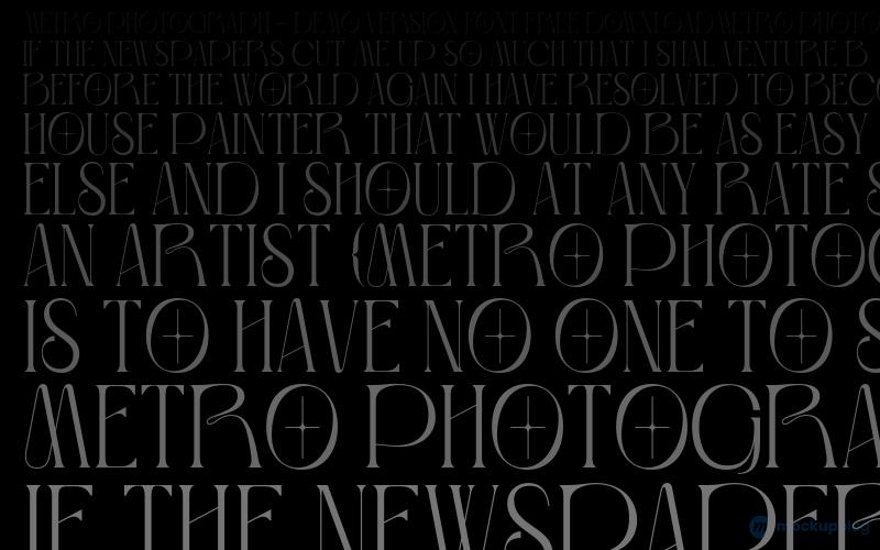 Metro Photograph – Demo Version Font