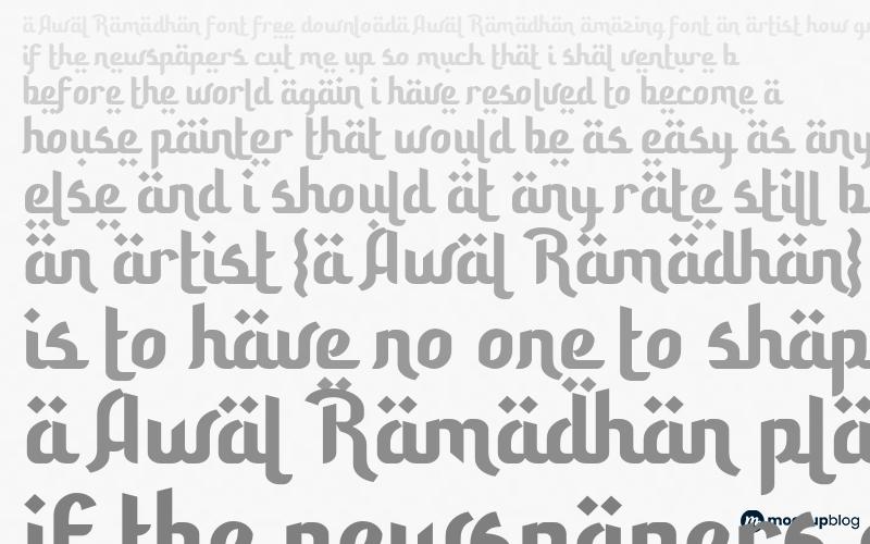 eine Awal Ramadhan-Schriftart