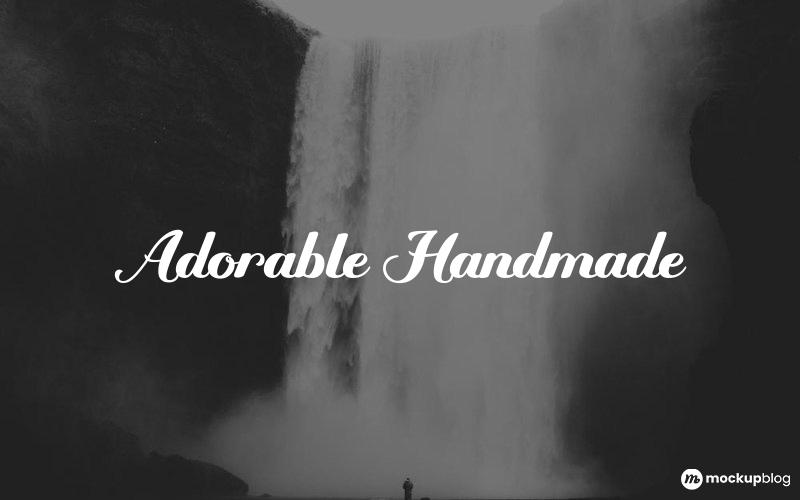 Entzückende handgemachte Schriftart