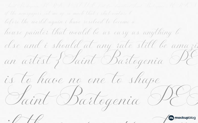 Saint Bartogenia PERSONAL USE Font