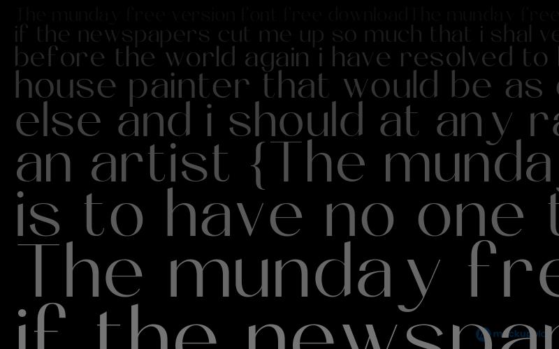 The munday free version Font