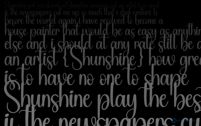 Shunshine-Schriftart