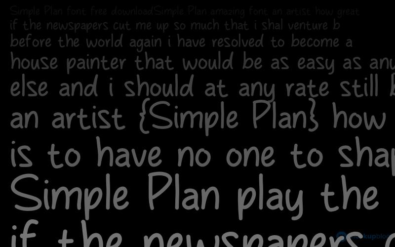 Simple Plan Font