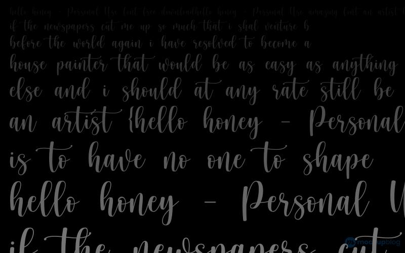 hello honey – Personal Use Font