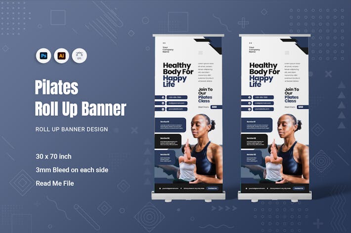 Pilates Roll Up Banner