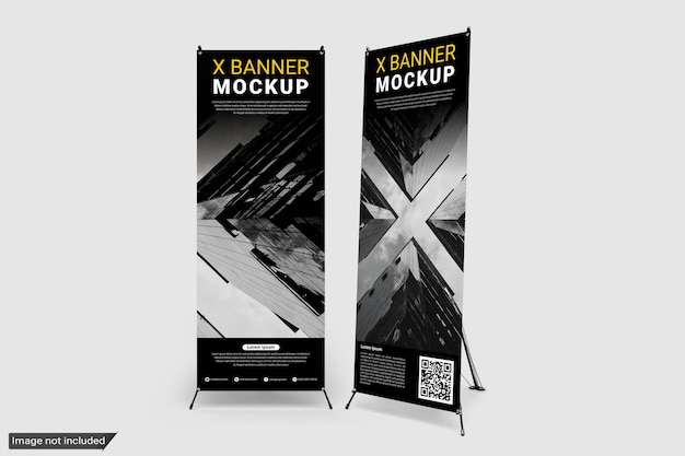 Standing x banner mockup