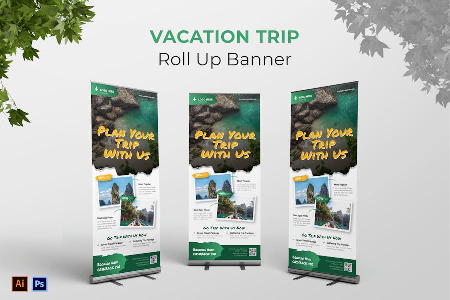 Vacation Trip Roll Up Banner