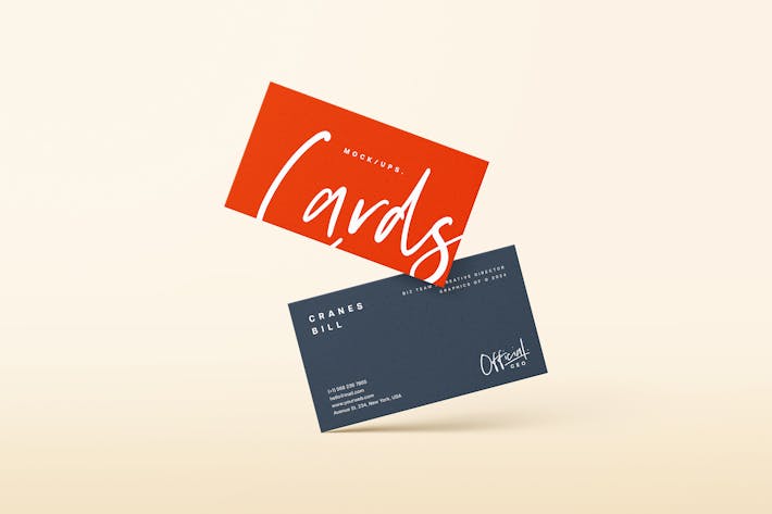 Brand Bold Business Card Mockup, Product Mockups ft. sagesmask