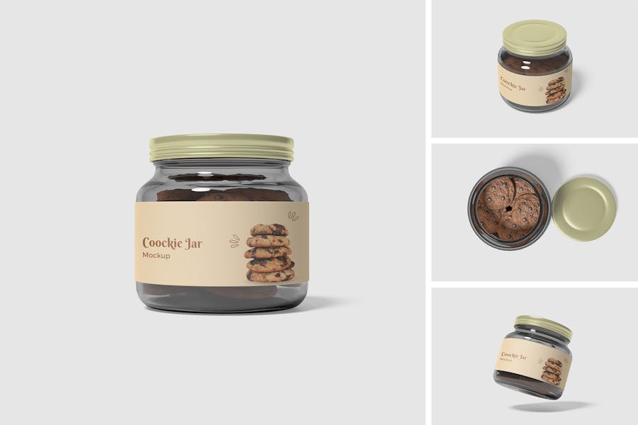 Coockie Jar Mockup, Product Mockups ft. cosmetic