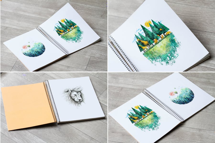 Sketch Book Mock Up, Product Mockups ft. mockup