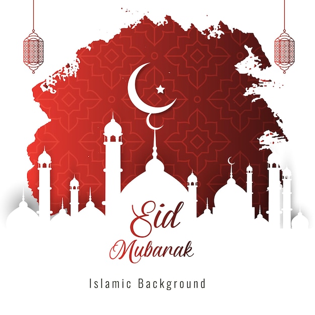 Beautiful islamic festival eid mubarak background