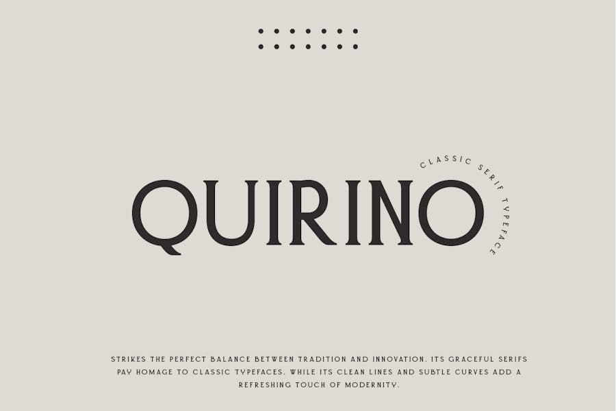 Quirino – Classic serif font with a modern twist, Serif ft. minimalist