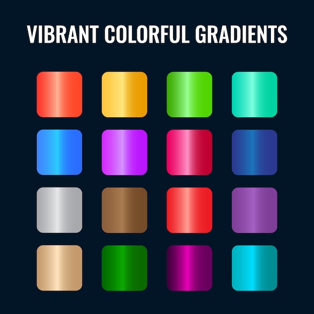 Beautiful gradient color palette collection.