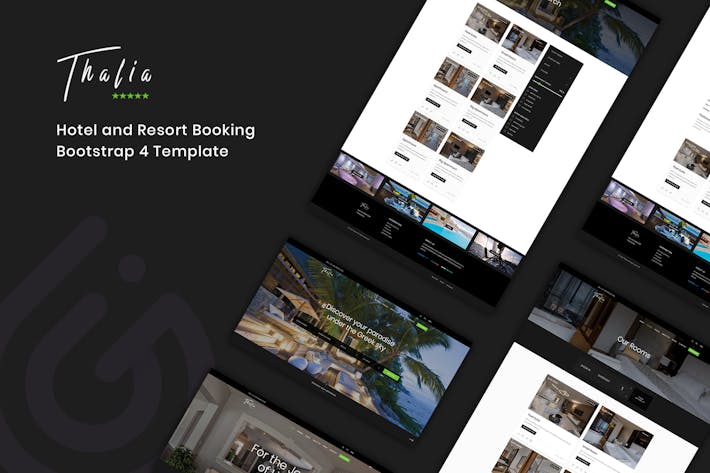 Thalia – Hotel and Resort Booking Template, Site Templates, Landing Page Templates ft. hotel