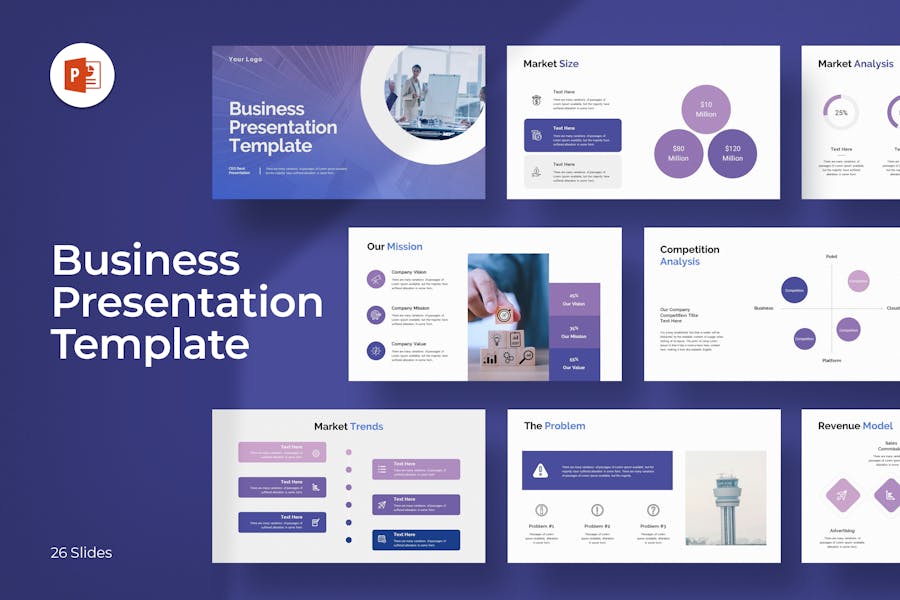 Business Presentation Template Incl. minimal