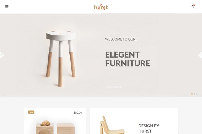 Hurst – eCommerce Furniture Template, Site Templates ft. bootstrap