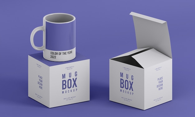 Mug mockup in the color of the year 2022