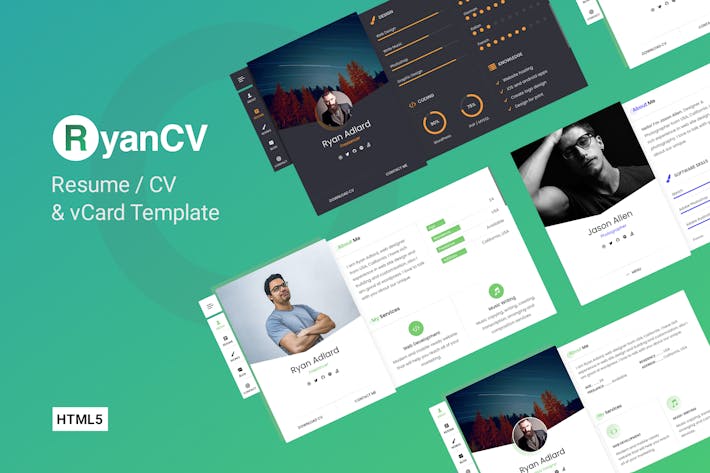 RyanCV – CV Resume Template, Site Templates ft. cv