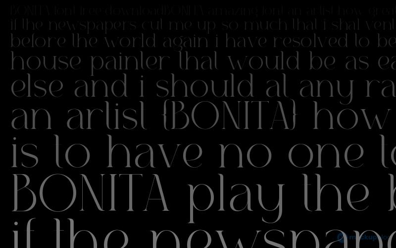 Schriftart BONITA