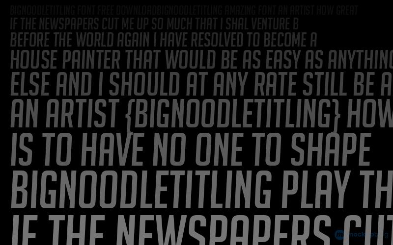 BigNoodleTitling Font