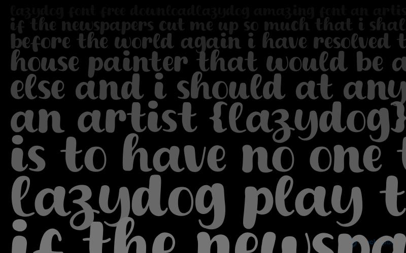 Schriftart Lazydog