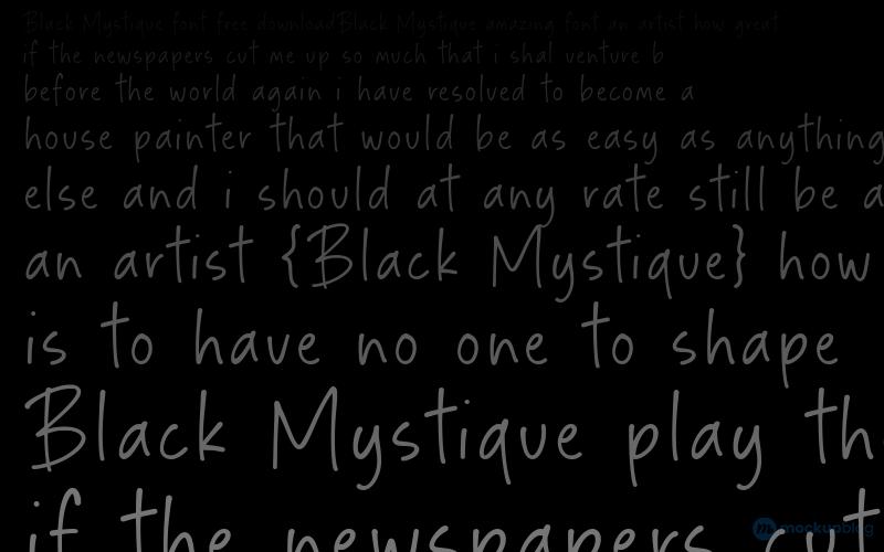 Black Mystique Schriftart