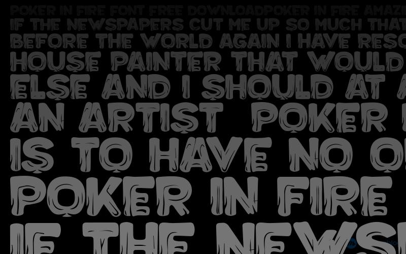 Poker in Fire Font