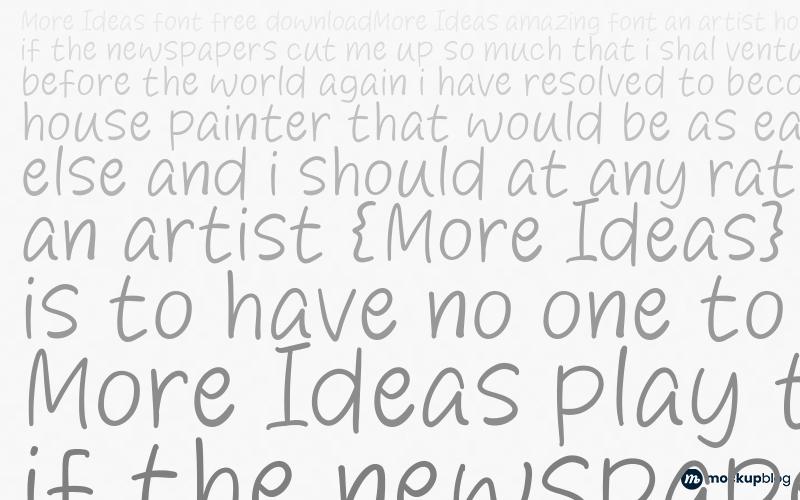 More Ideas Font