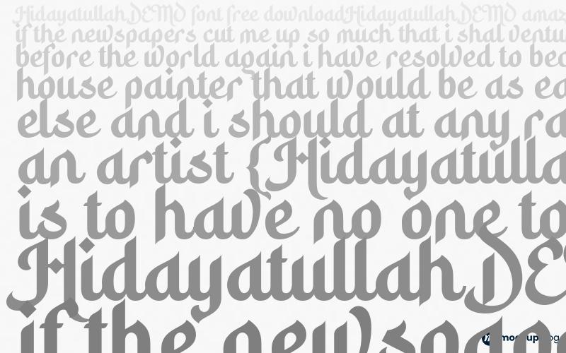 Hidayatullah DEMO Font